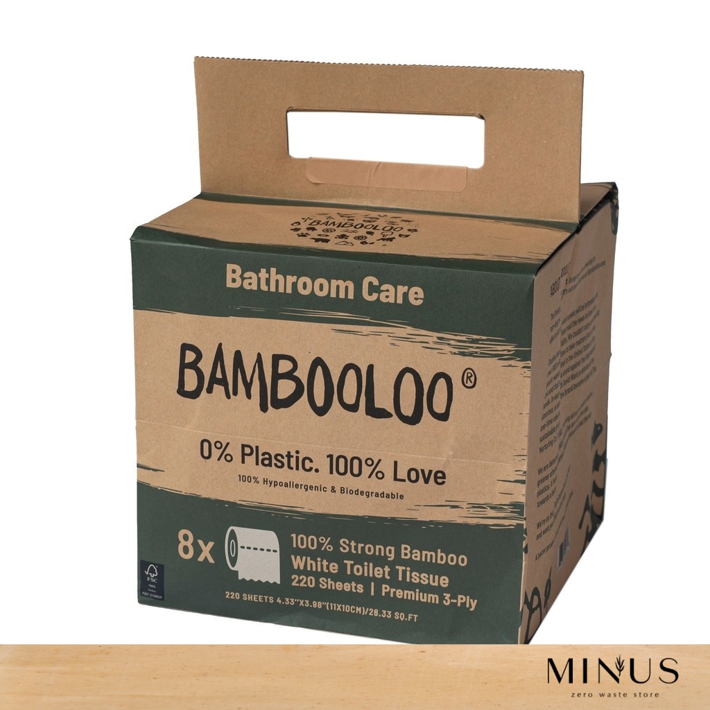 8 Rolls BAMBOOLOO Bamboo Toilet Roll Toilet Paper Tisu Tandas Kertas Tandas 竹纤维卷纸 l