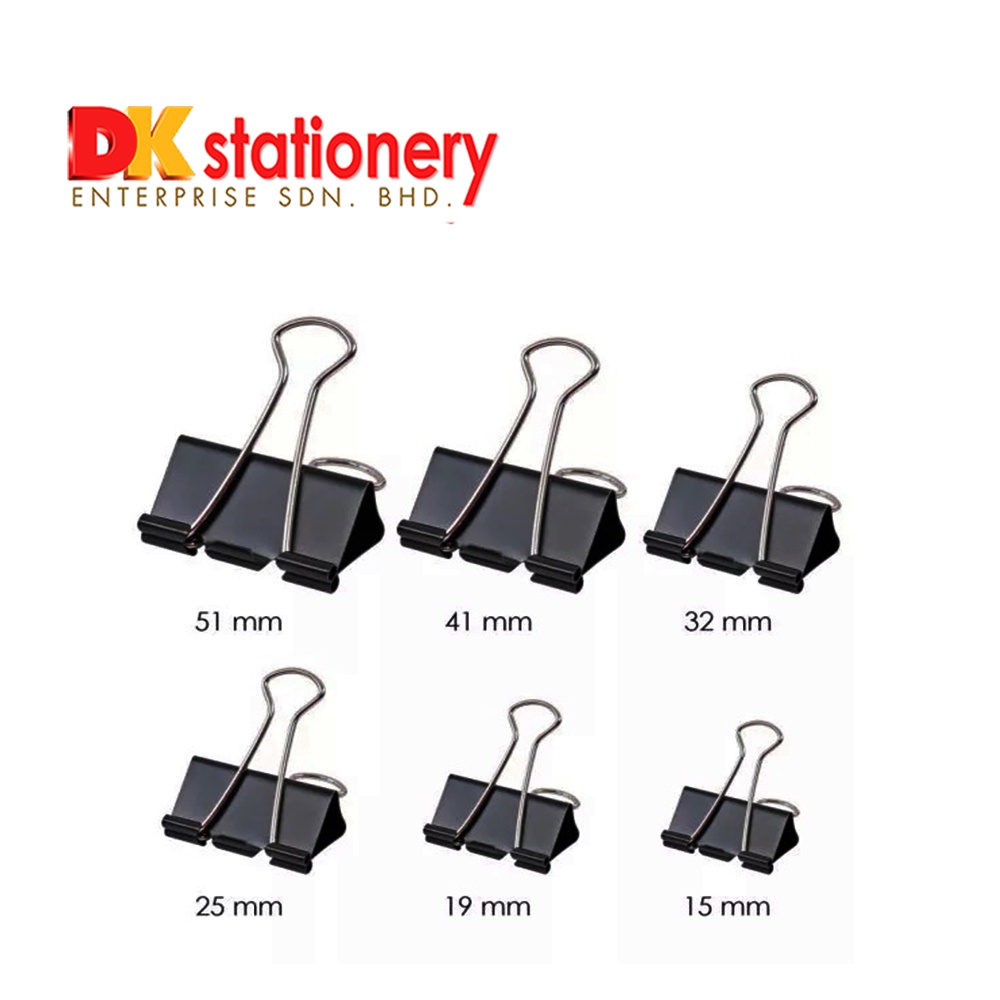 BINDER CLIP 15MM (1/2) (12 PCS) - U Trading & Supplies Sdn Bhd