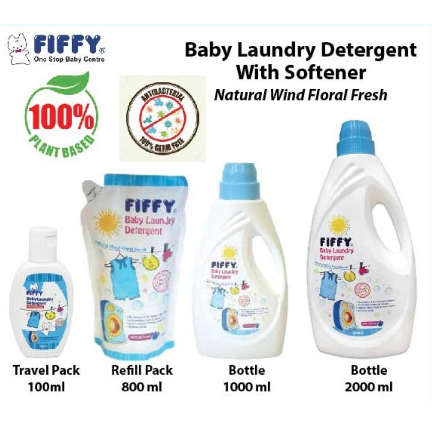 Fiffy Baby Laundry Detergent 800ml Refill/bottle1000ml or 2000ml Sabun ...