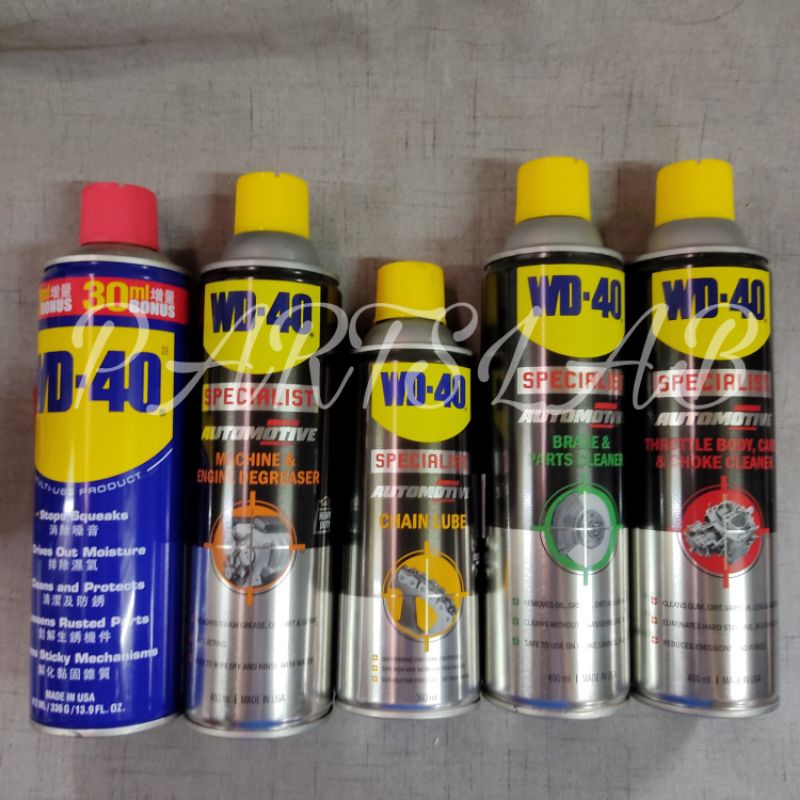 WD40 CHAIN CLEANER / DEGREASER / CHAIN CLEANER / CHAIN LUBE / THROTTLE