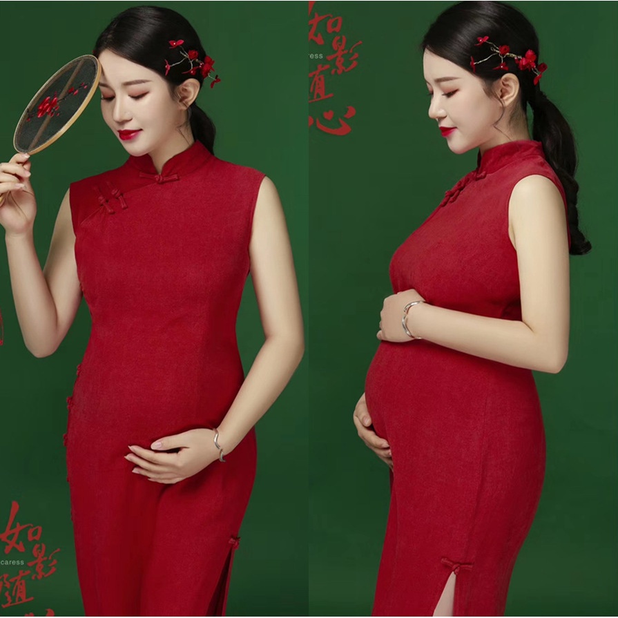 Maternity Dresses Knitted Spaghetti Stretchy Maternity Photography