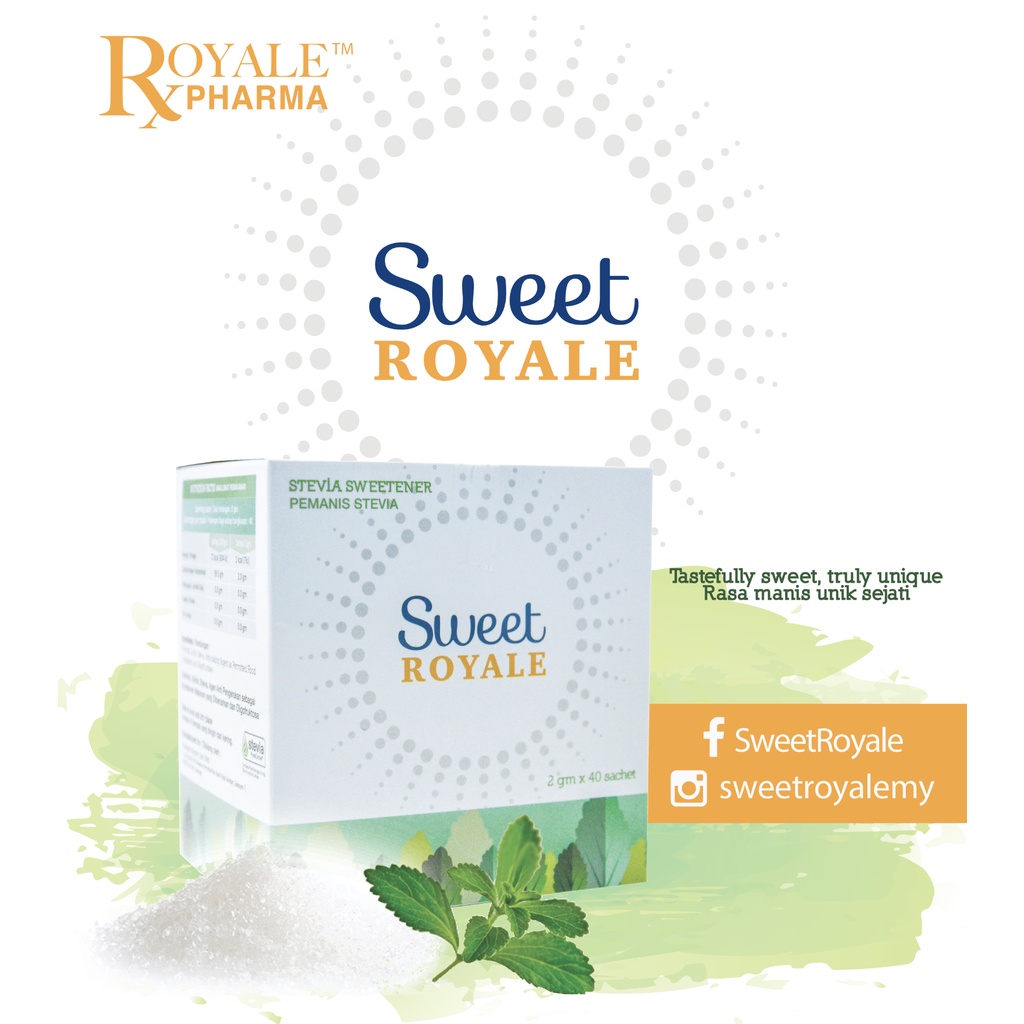 STEVIA SWEET ROYALE STEVIA 2gm x 40 sachets (EXP: 11/25) | Shopee Malaysia