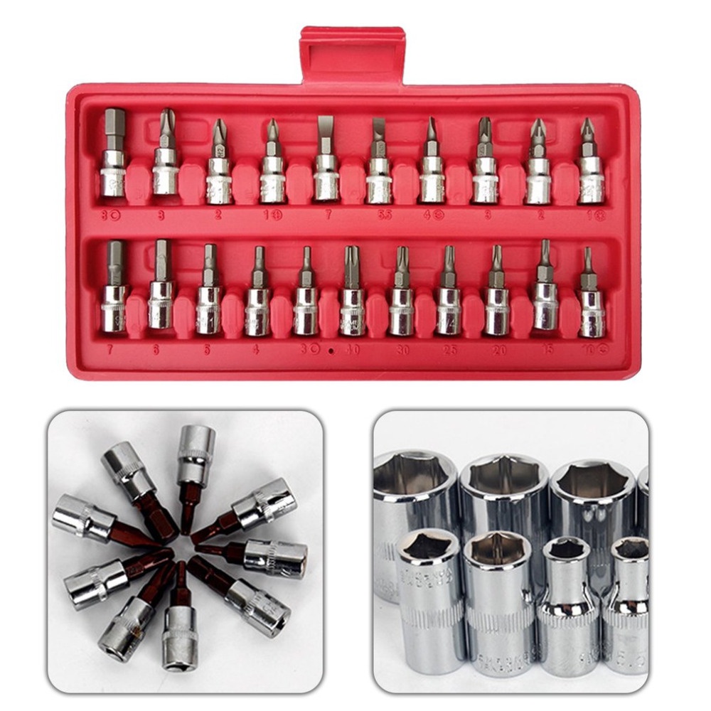 [ Local Seller ] 46pc Chrome Vanadium Socket Set Tool Box Set Ratchet