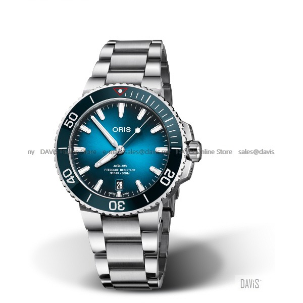 ORIS 0173377324185 Set Men s Watch Aquis Clean Ocean Project Diver Automatic 39.50mm SS Bracelet Blue LE Original