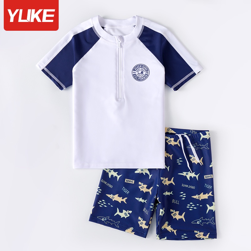 YUKE Children Swimwear 2023 New Boy with Two Piece Sunscreen Swimsuit ...