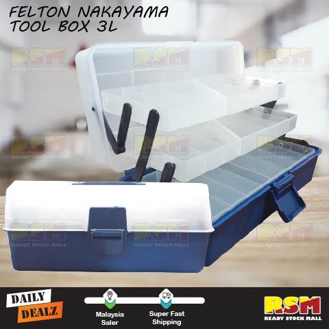 Multipurpose Organiser Plastic Storage Felton Nakayama Tool Box 3L ...