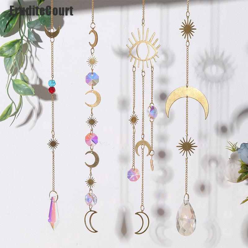Attrape-soleil En Cristal - Décoration Fenêtre Arc-en-ciel - Carillon Métal Et Cristal K9 - Pour Intérieur Et Jardin