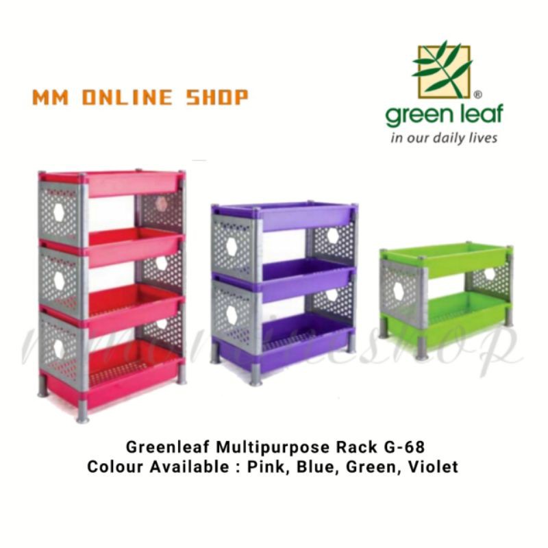 Greenleaf Multipurpose Rack G-68 (2 Tier, 3 Tier, 4 Tier) | Shopee Malaysia