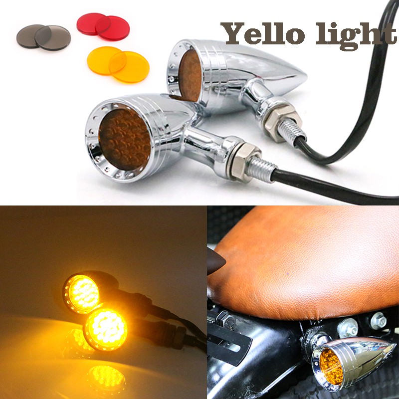 2 pcs Universal Motorcycle LED Brake Blinker Light Turn Signal Harley ...