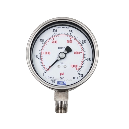 [100 Original] WIKA Fully Stainless Steel Pressure Gauges 232.50.100