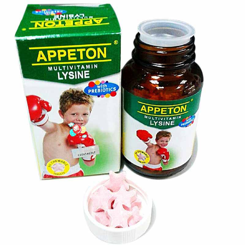 APPETON MULTIVITAMIN LYSINE WITH PREBIOTIC 60 tables/ bottle EXP 03 2024 Shopee Malaysia