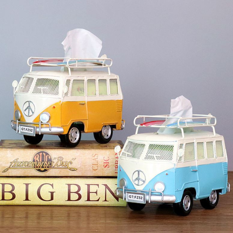 Tissue box Old Bus with Sail Steel Retro Decoration (Kotak Tisu Bus ...