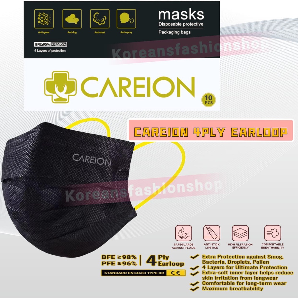 HEADLOOP PREMIUM 50pcs MASK 4ply FACE MASK HIJAB MASK HEAD LOOP