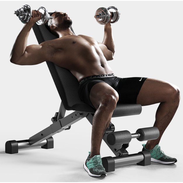 Adjustable Dumbbell Bench Fitness Chair Bench Press Sit ups Home Men s Fitness Abdomen Training Muscles Workout Gym Body Shopee Malaysia