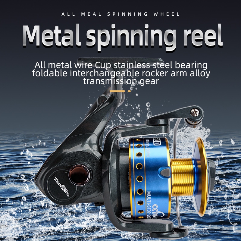 ZIDE Saltwater Fishing Reel Spinning Metal 14+1 Stainless BB Ultra