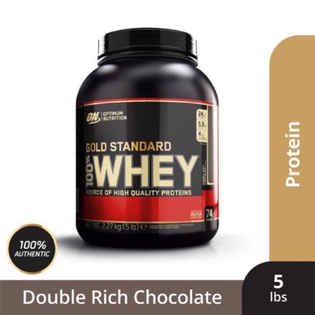 ON gold standard 100 whey protein isolates 5LBS (double rich chocolate