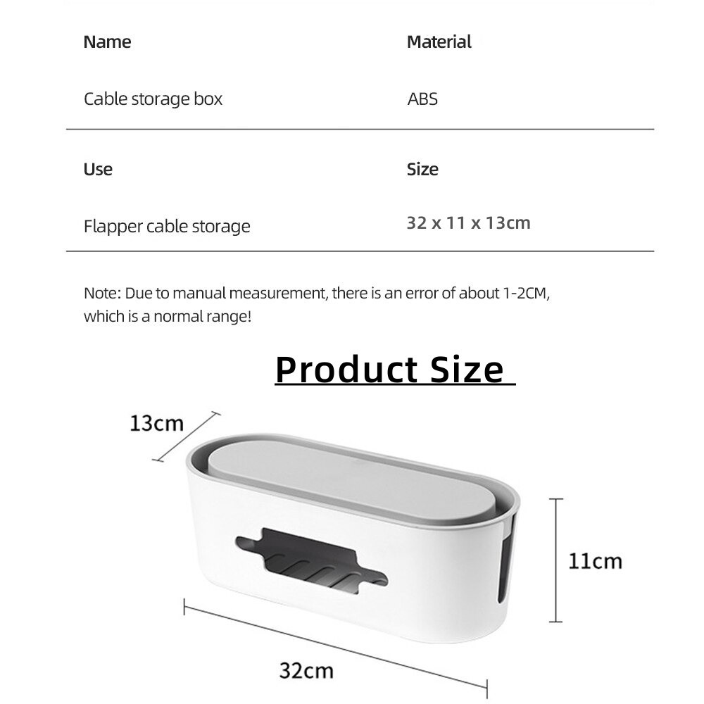 Extension Plug Socket Storage Box Extension Plug Cable Organizer Holder ...