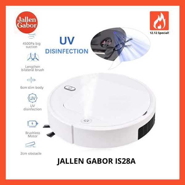 Jallen Gabor iS28A 3in1 Robotic Vacuum Cleaner Sweep / Vacuum / Penyedut Habuk Robotik