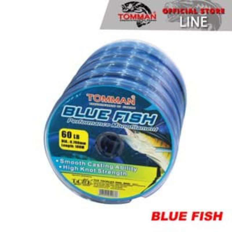 100M) TALI TANGSI MONOFILAMENT TOMMAN BLUE FISH FISHING LINE. MADE FROM  HIGH QUALITY MATERIAL FOR STRENGTH