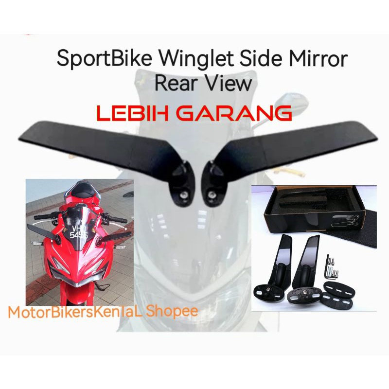 Side Mirror Kawasaki Ninja Honda CBR Yamaha R15 R25 V2 R3 R6 R1 ZX10R Rear View Adjustable