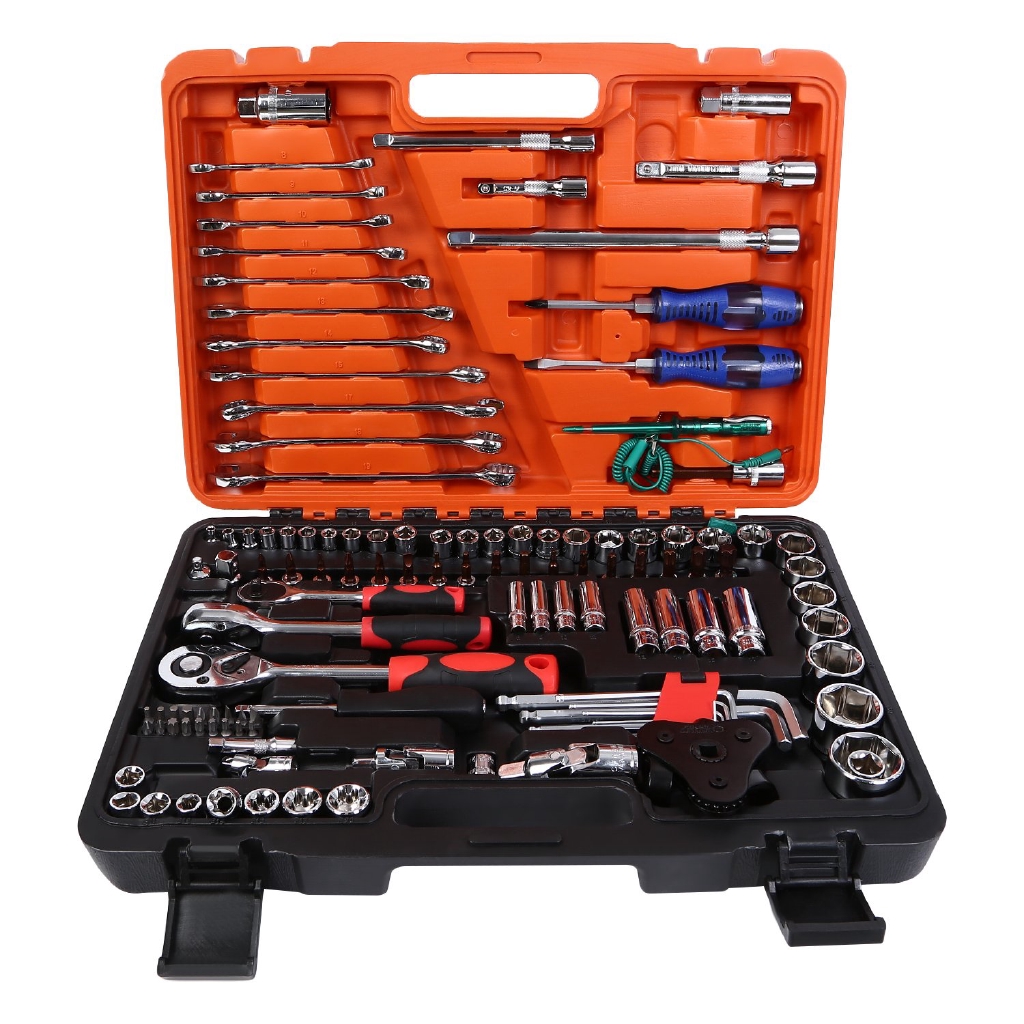 SATAGOOD 121Pcs Ratchets Auto Repair Tool Set Spanner Wrench Socket