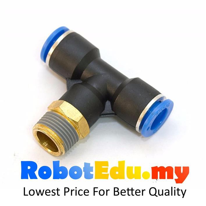 PB6 Series Male Branch T , Tee Push In Fitting 6mm