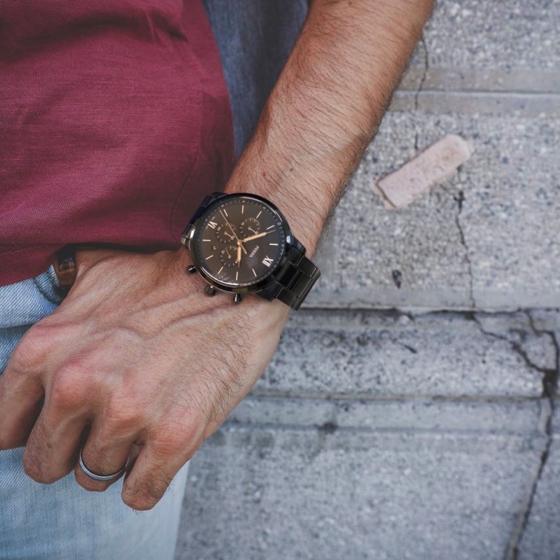 OFFICIAL WARRANTY Fossil Men s FS5525 Neutra Chronograph Black Stainless Steel Watch 2 Years International Warranty Shopee Malaysia
