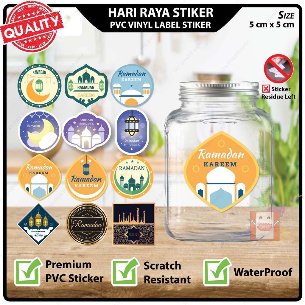 Hari Raya Special Stickers 50pcs , Waterproof Vinyl Sticker (Ready ...