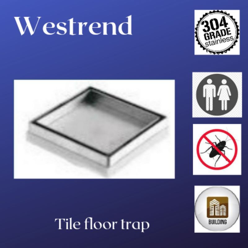 tile floor trap sus304 130 x 130mm and drainage 100mm | Shopee Malaysia