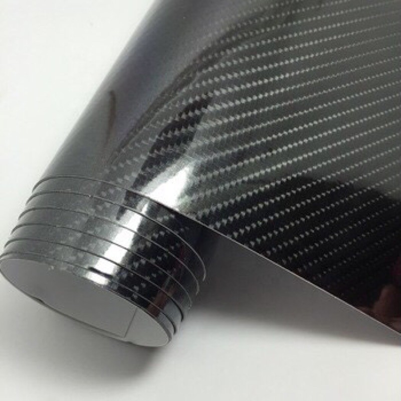 🔥READY STOCK👍6D High Glossy Shiny Carbon Fiber Pattern Film Wrap Decal ...