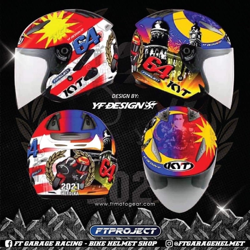 Helmet KYT MERDEKA 64 HELLCAT Design 2021 Limited Production Full set