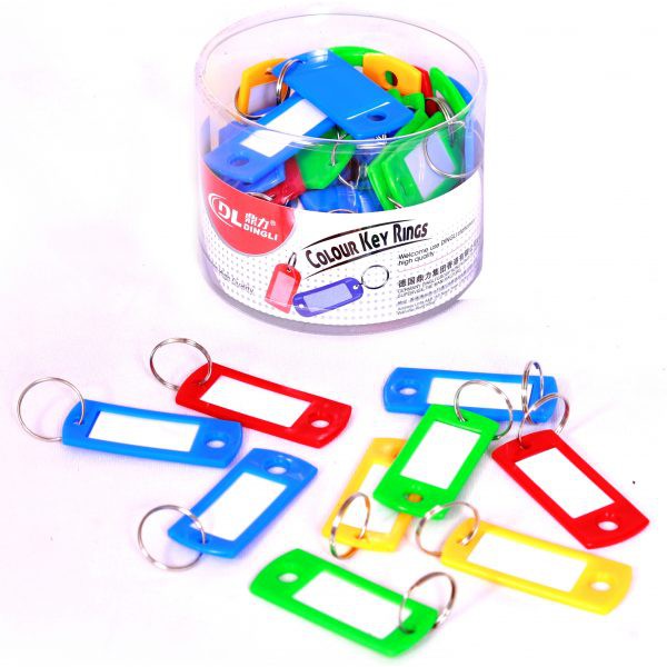 Coloured plastic hot sale key fobs