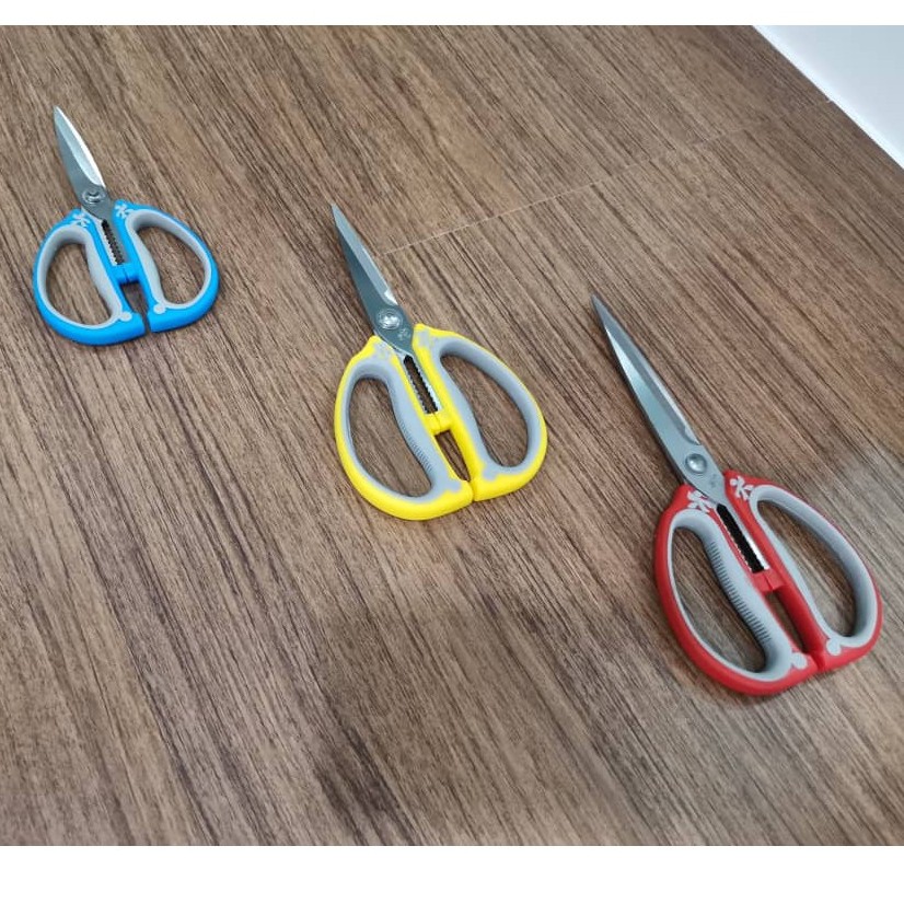 (HLH SCS/K08/09/10)16.5cm 19cm 22cm Scissors stainless steel and PP&TPR ...