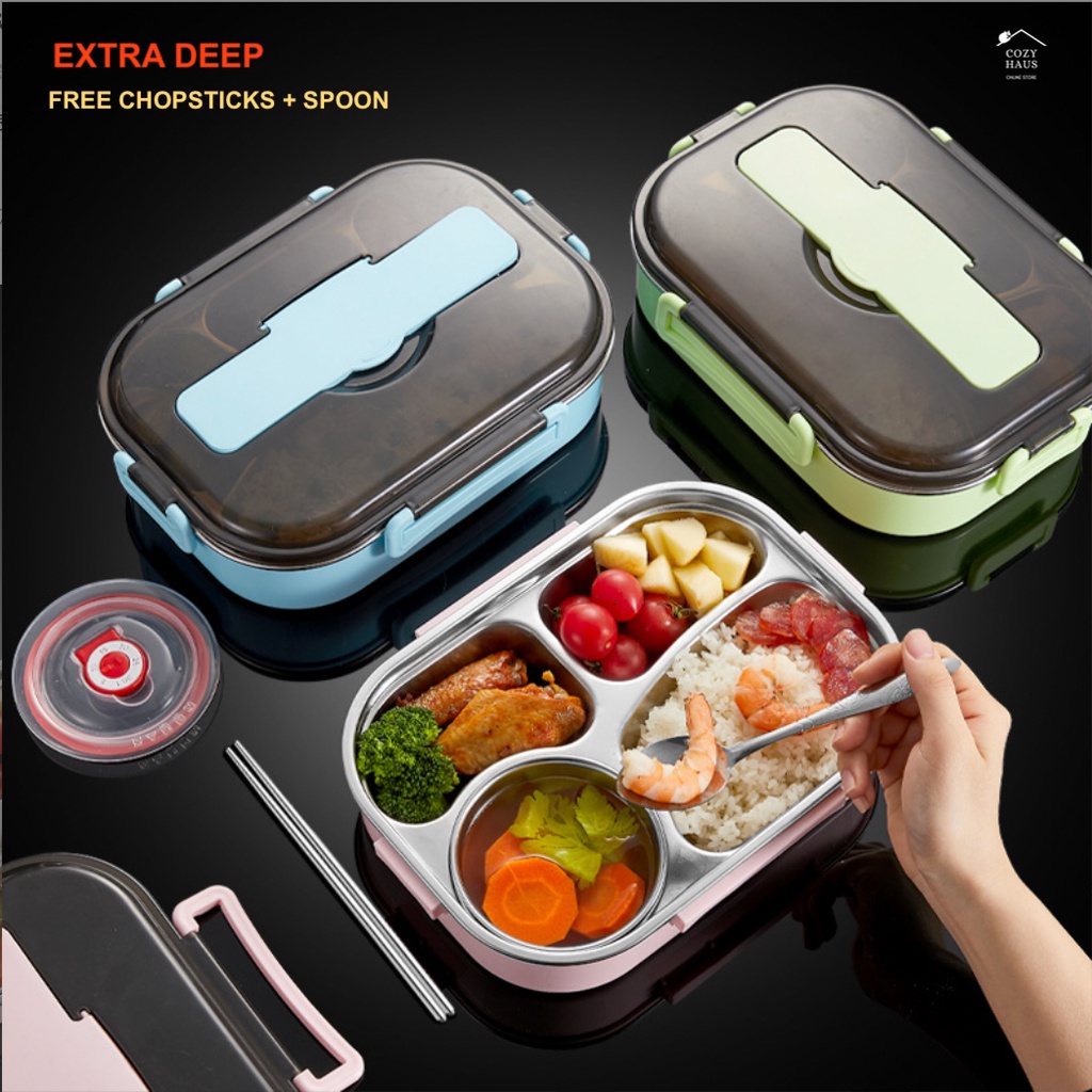 Bento Box Lunch Box for Adults Kids 1000ml and 1300ml Stainless Steel ...