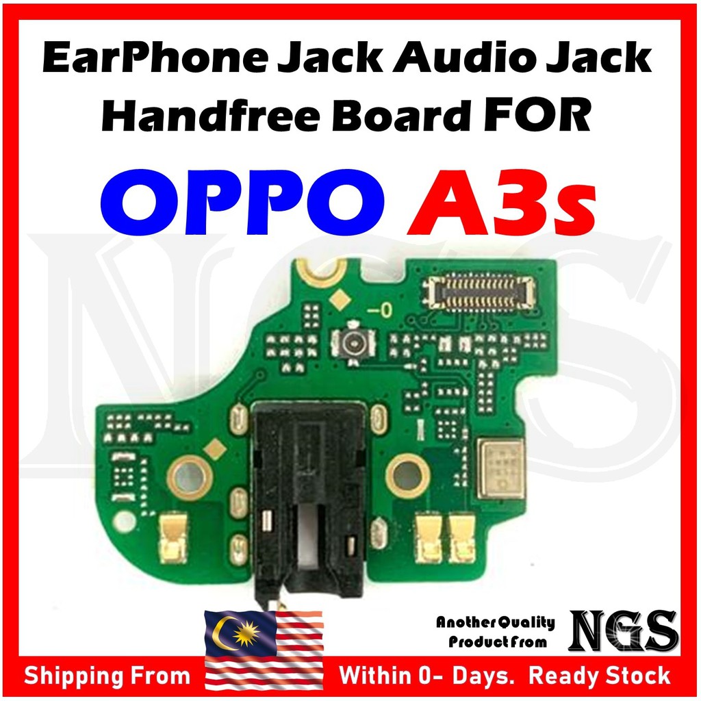 EarPhone Jack Handfree Board Audio Jack Flex Cable Compatible For OPPO A3s OPPO CPH1803