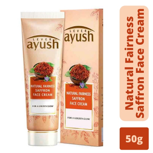 Lever Ayush Natural Fairness Saffron Face Cream 50g 