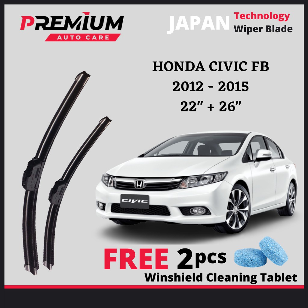 2012 honda civic wiper blades clearance size