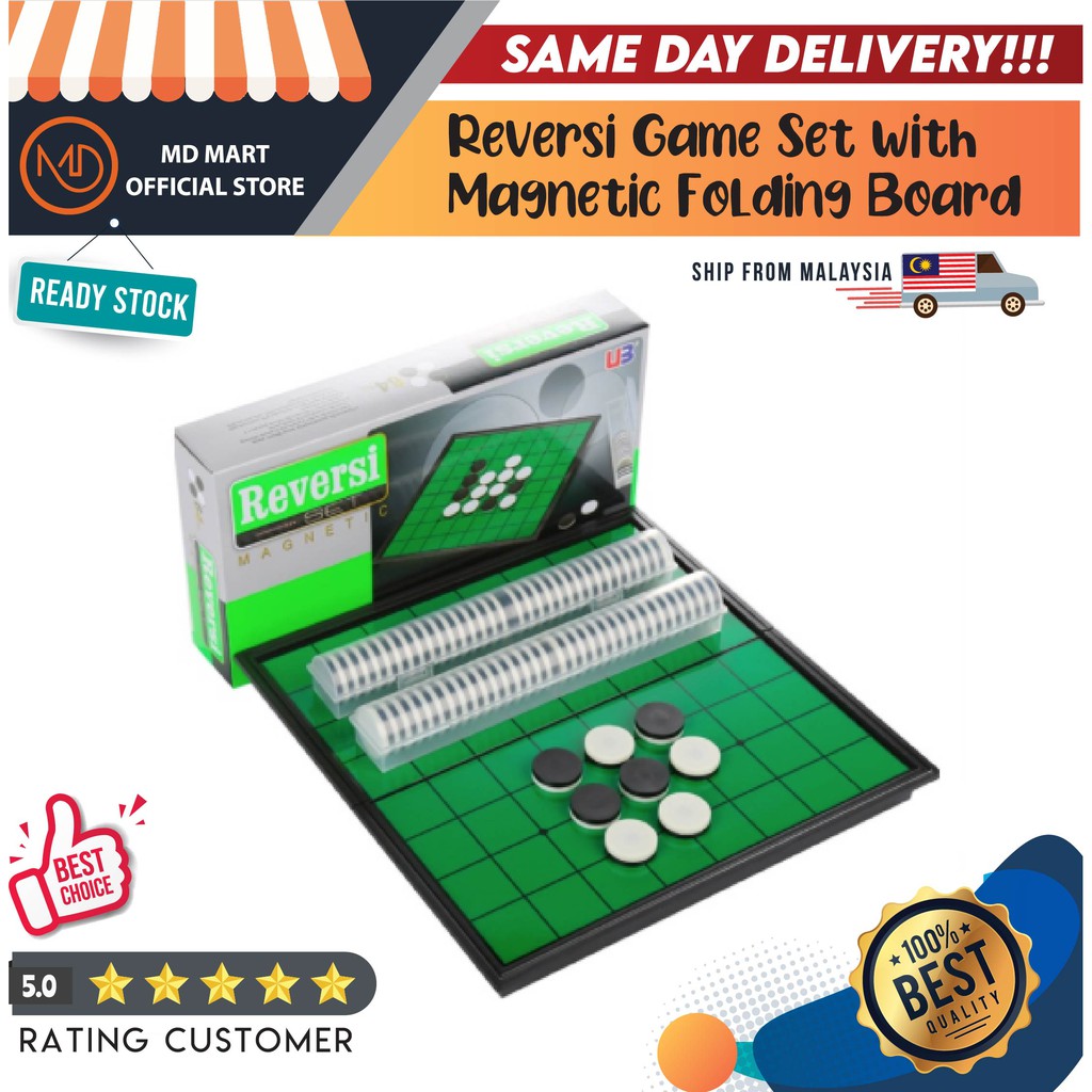 🔥BEST SALE🔥Reversi Game Set with Folding Board 10 X 10 Inches