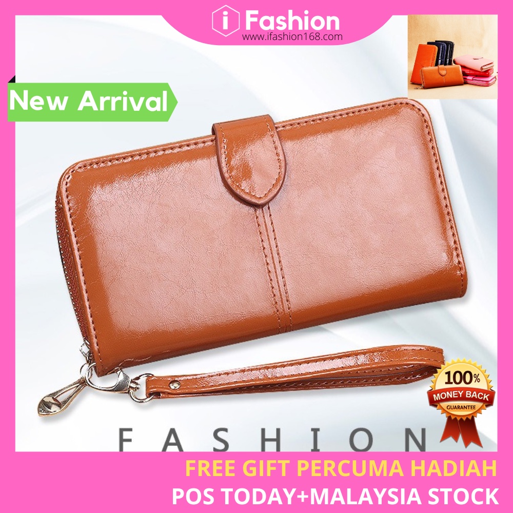 iFASHION READY STOCK Women PU Leather Wallets Pouch Purse Clutch Card ...