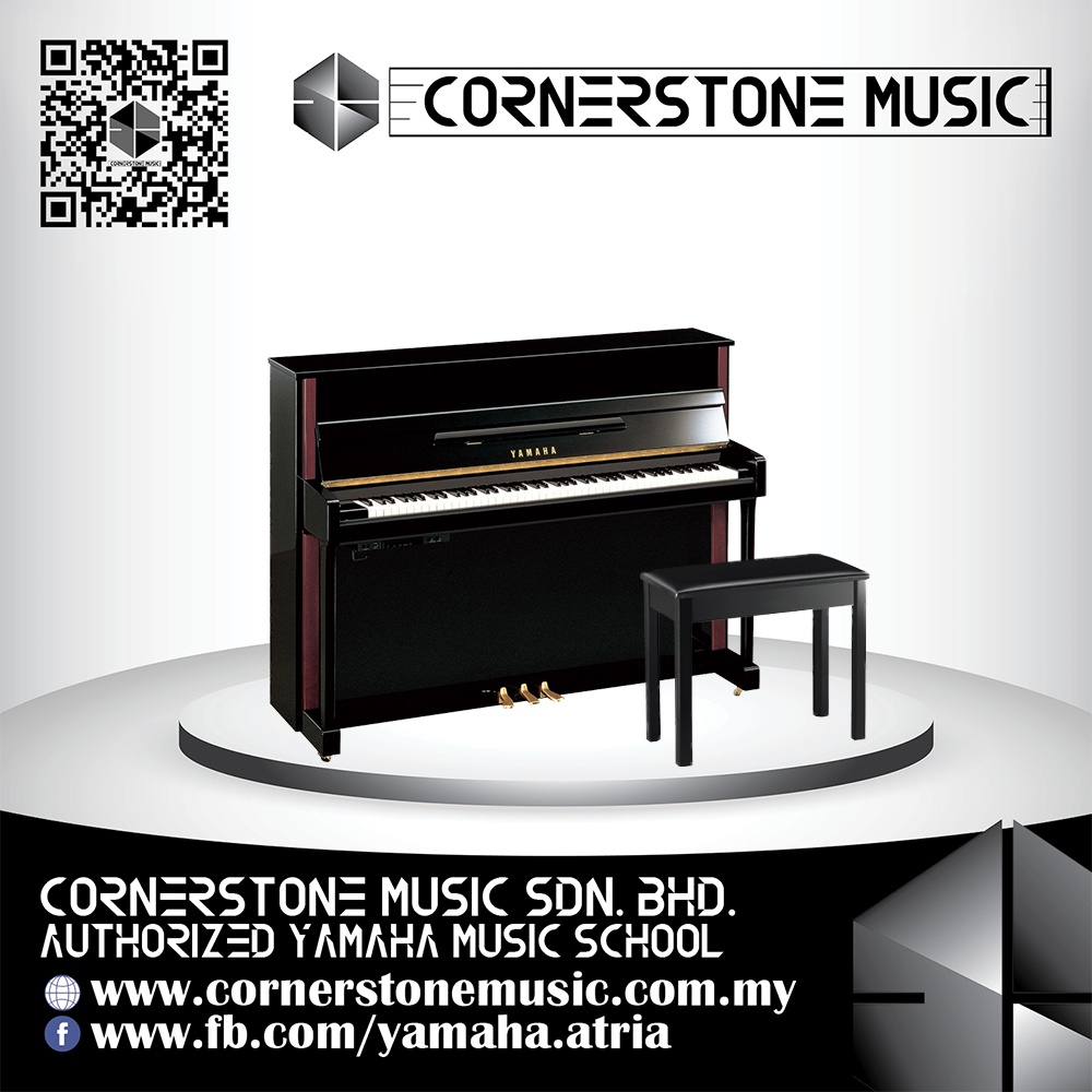 Yamaha Acoustic Upright Piano JX113T ( JX 113T / JX113TPE ) PE / Polished Ebony Shopee Malaysia