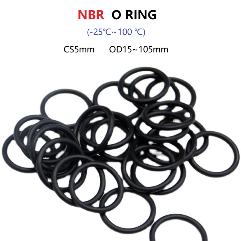 CS5mm NBR Rubber O RING OD 52/55/58/60/62/65/68/70/72/75*5 mm 50PCS O