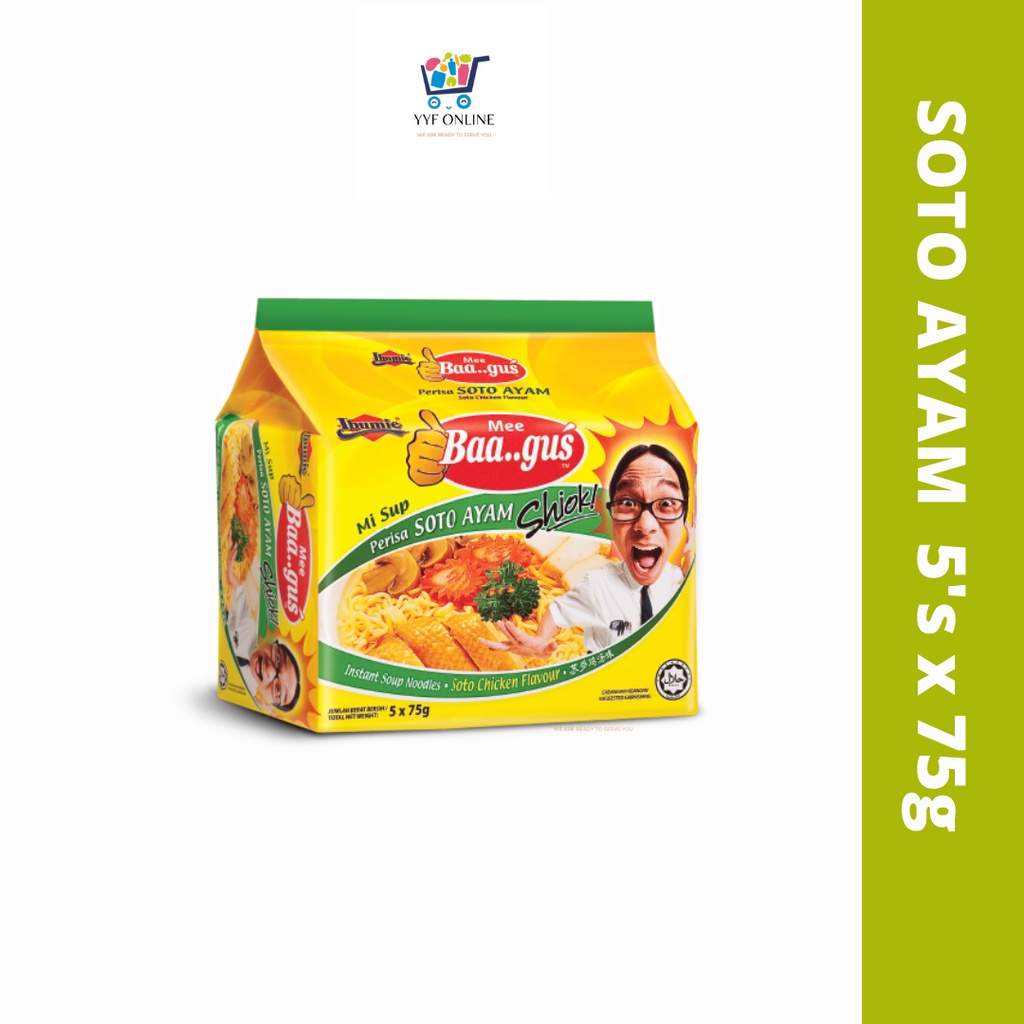 Ibumie Baa..gus Mi Sup Soto Ayam(5’s x 75g) | Shopee Malaysia