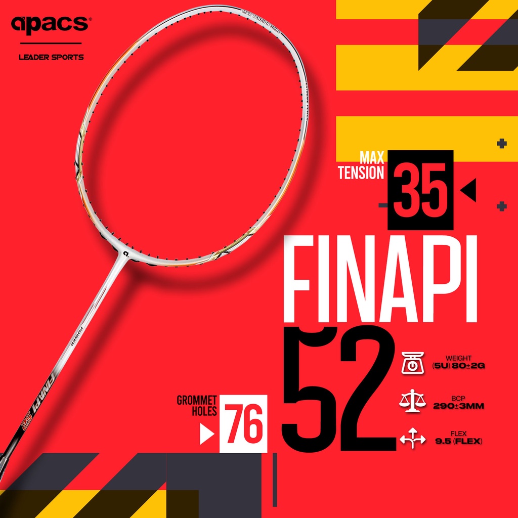 [EXCLUSIVE] APACS BADMINTON RACKET FINAPI 52 | Shopee Malaysia