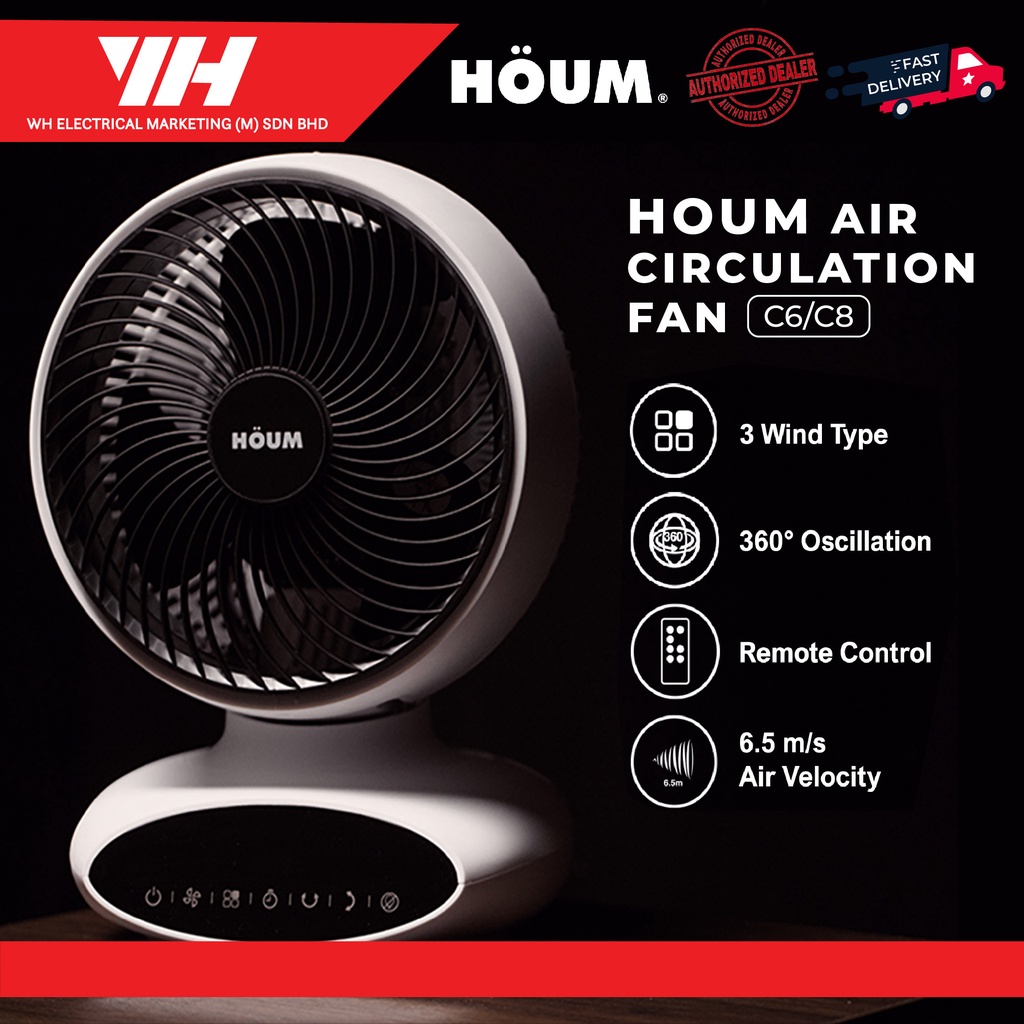 Houm C6 C8 Air Circulator Fan Table Fan Kipas Meja Circulator