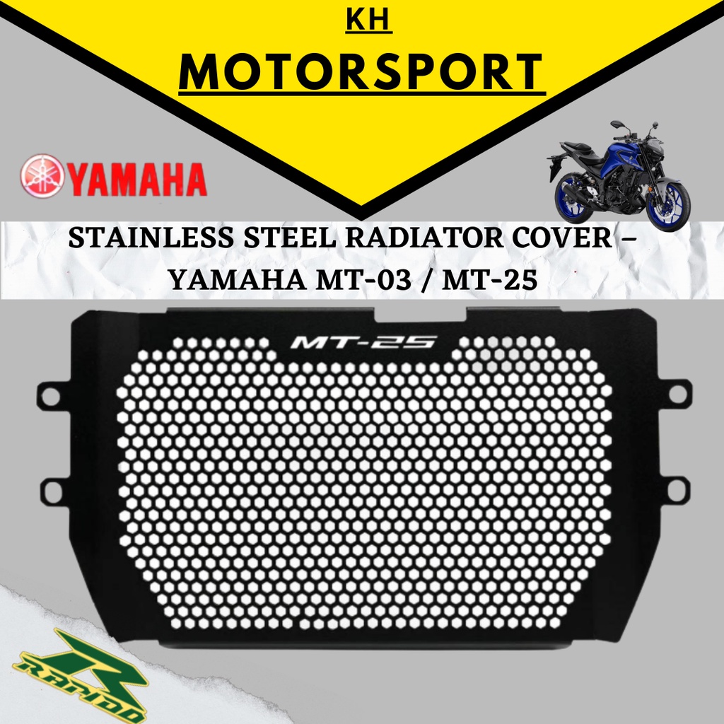 YAMAHA MT25 MT-25/MT03 MT-03 RAPIDO STAINLESS STEEL RADIATOR COVER ...