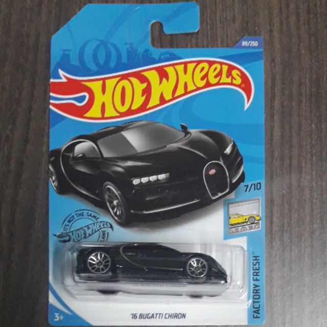 Hot Wheels Factory Fresh 7/10 '16 Bugatti Chiron 89/250, Negro-764248