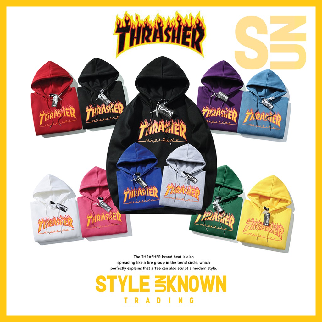 (MALAYSIA)Thick Hoodie Long Sleeve Yellow Black White Men Women Checkerboard Cotton Sweater