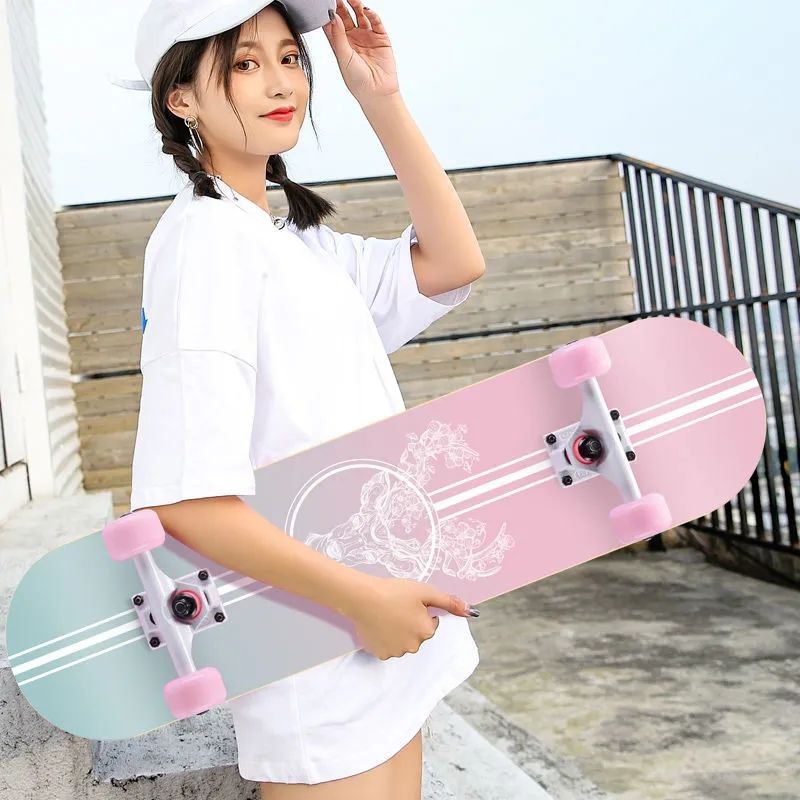 Longboard skateboard girls beginners four-wheel skateboard 1长板