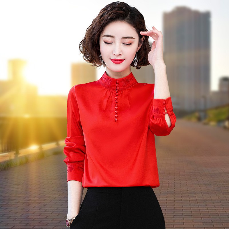 Formal hotsell red blouse