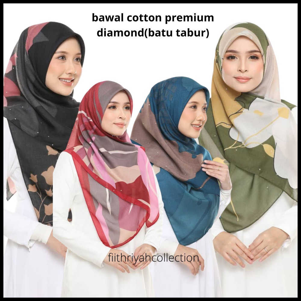 [Tudung Raya ] Bawal Cotton Batik Printed Batu Tabur Bidang 45 Bawal ...